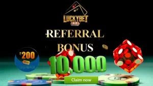 LUCKYBET777 Referral Bonus 10,000 + 200 Cashback